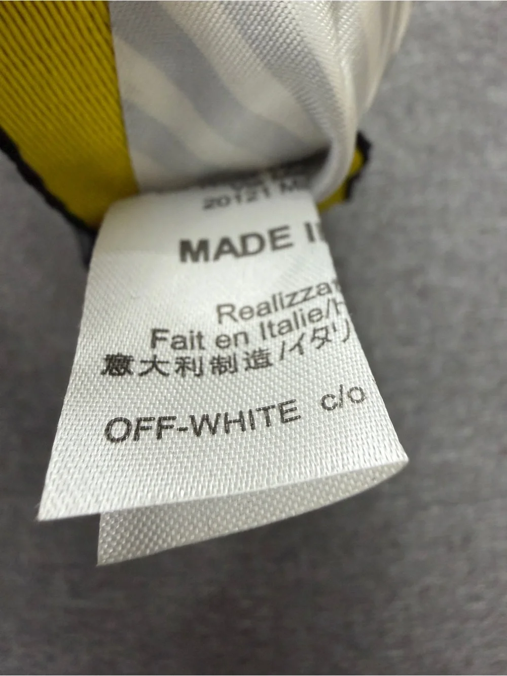 Off-White Yellow Industrial Logo Webbing Belt